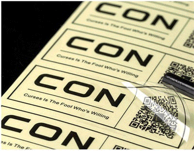 透明不干胶-印黑色